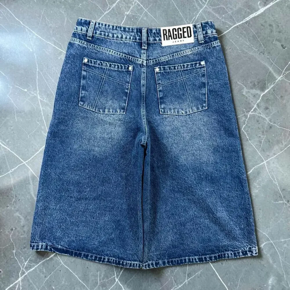 Ragged Jeans Denim Wide-Leg Jorts